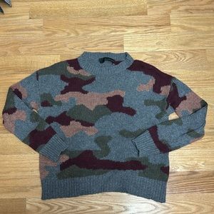 360 cashmere camo print sweater
